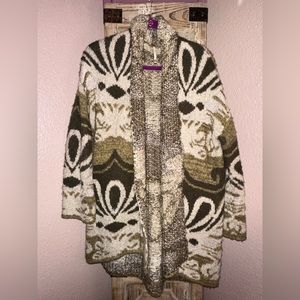 Vintage Free People Earth-Toned Cardigan